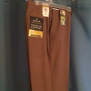 New With Tags Haggar dress pants 38x32 color mocha